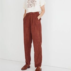 Madewell Corduroy High-Rise Tapered Pants sz 4 NG506